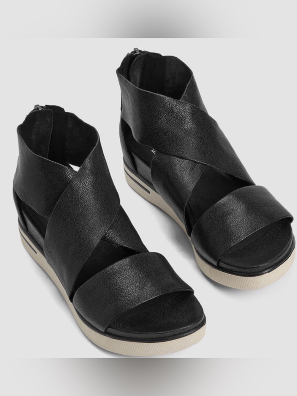 EILEEN FISHER SPORT TUMBLED LEATHER SNEAKER SANDALS SIZE 8 1/2